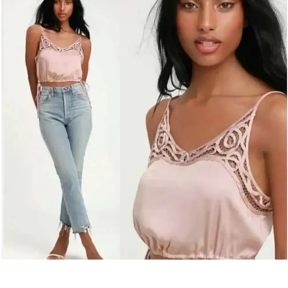 Free People Blush Satin Cami